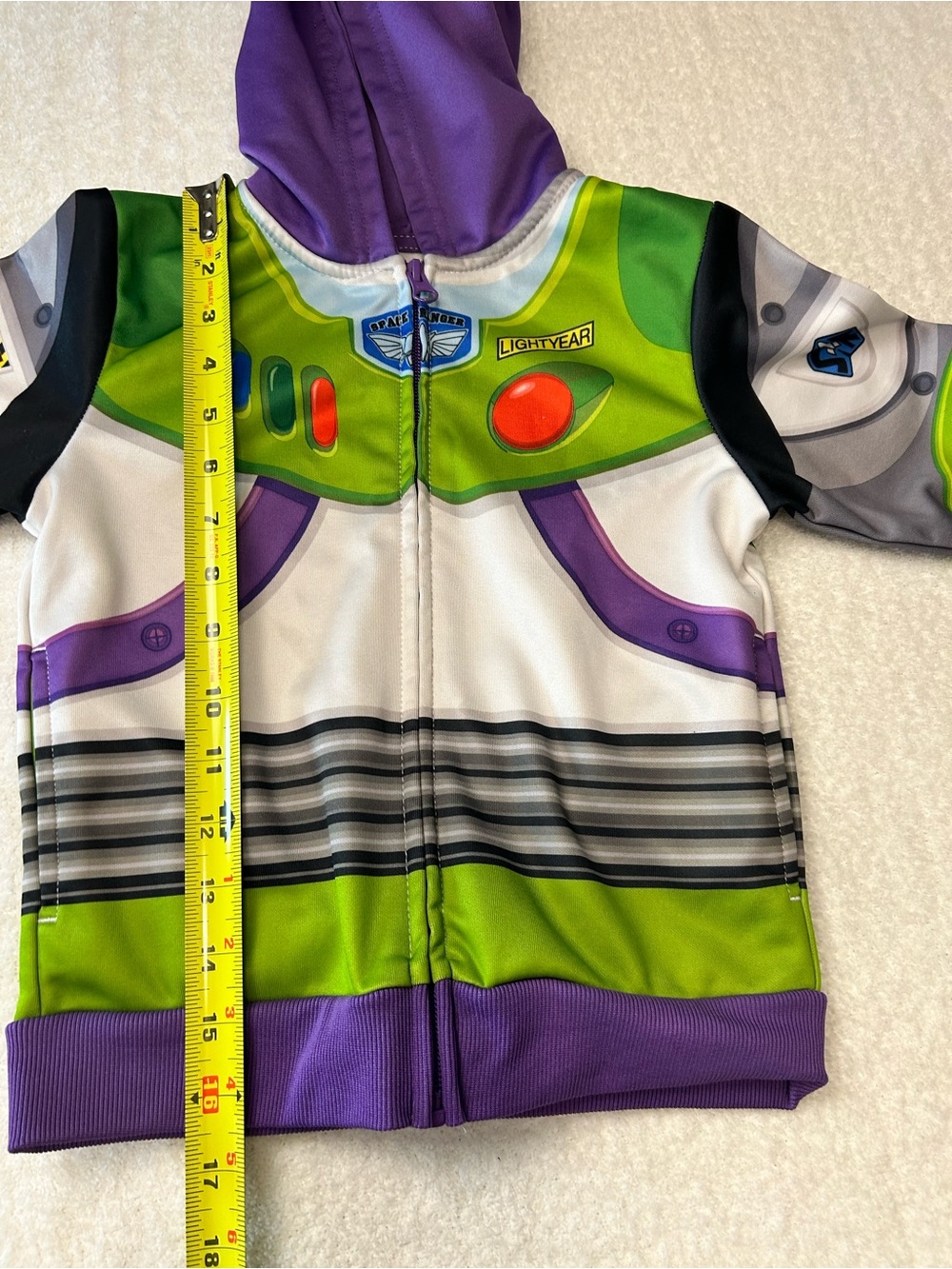 Disney Pixar Toy Story Buzz Lightyear Costume Hoodie Jacket 5T - Picture 4 of 6